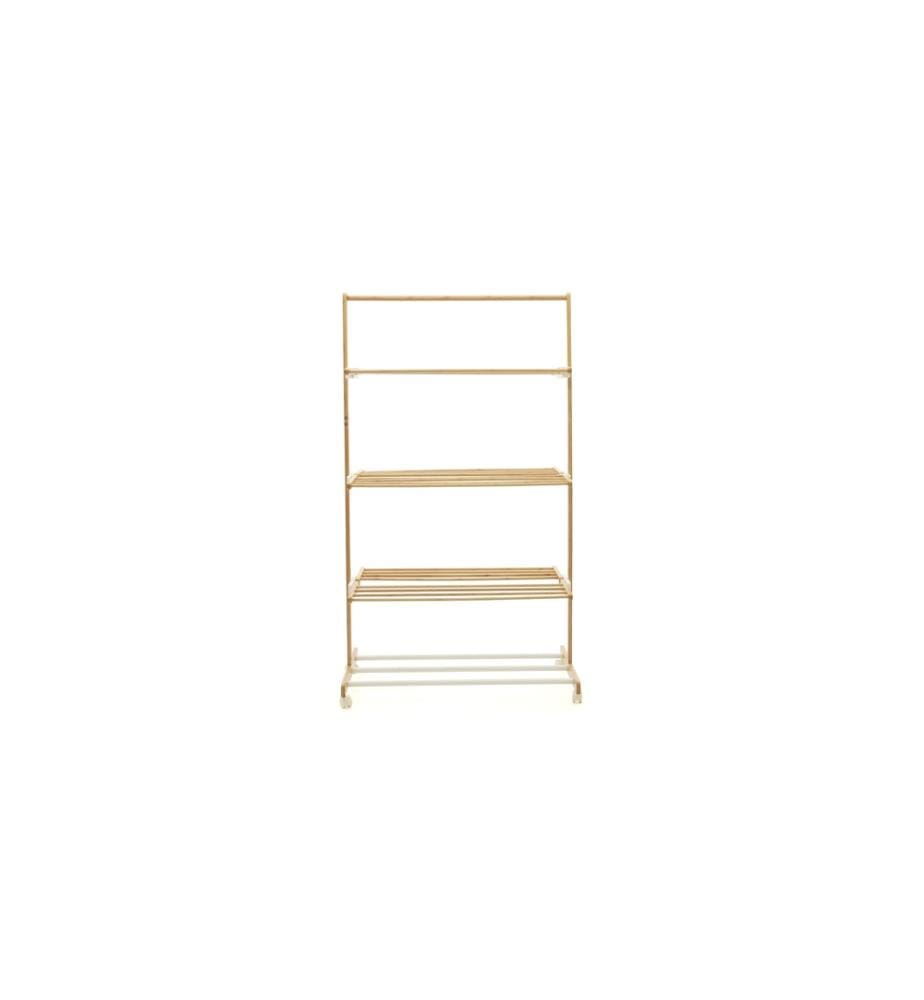 Stendino pieghevole in bambù a 3 livelli 85x65x150cm - Legno