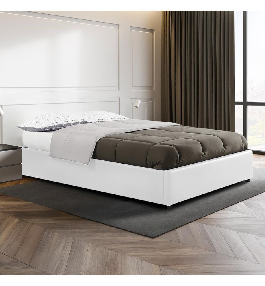 Kastenbett Otto mit Bettkasten 140x190cm - Weiss