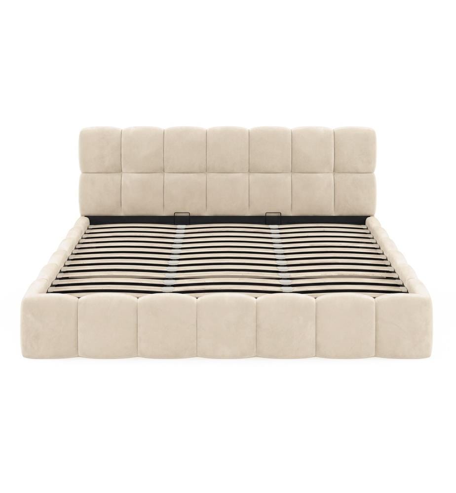 Bett mit Stauraum 180 x 200 cm – Bubble – Beige