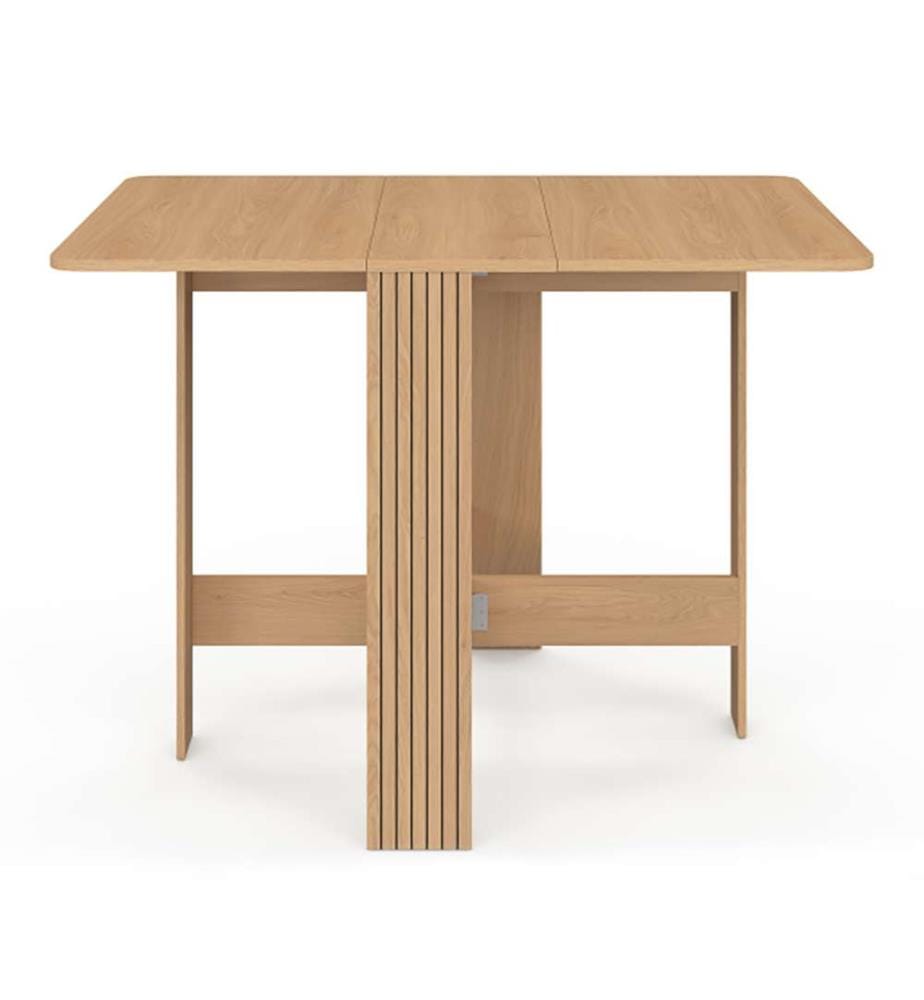 Table à manger dépliable Faustine bois et lattes 103cm