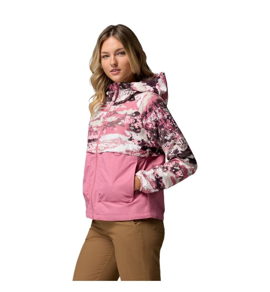 Spire Valley™-Windjacke mit Kapuze und Aufdruck - Rosa