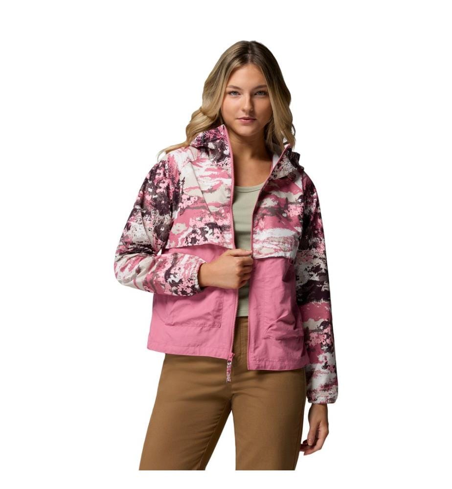 Spire Valley™-Windjacke mit Kapuze und Aufdruck - Rosa