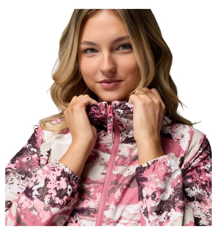 Spire Valley™-Windjacke mit Kapuze und Aufdruck - Rosa