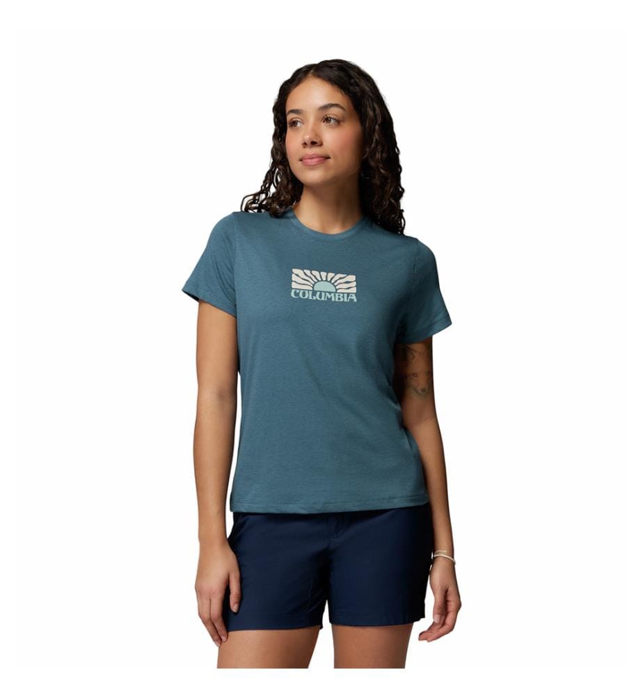Figurbetontes T-Shirt mit Ruby Springs™-Motiv - Blau