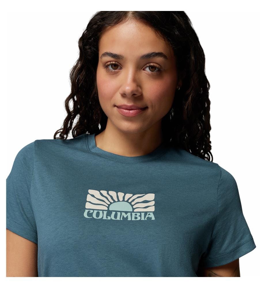 Figurbetontes T-Shirt mit Ruby Springs™-Motiv - Blau