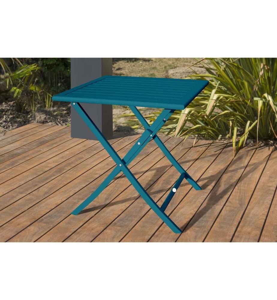 Ensemble repas de jardin Marius 2 places - Bleu canard