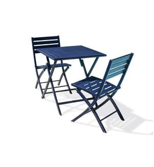 Ensemble repas de jardin Marius 2 places - Bleu nuit