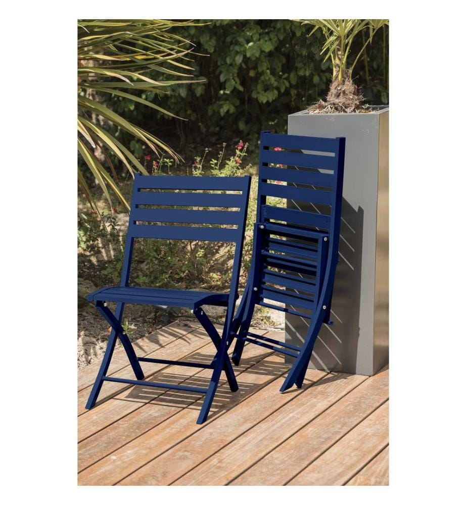 Ensemble repas de jardin Marius 2 places - Bleu nuit