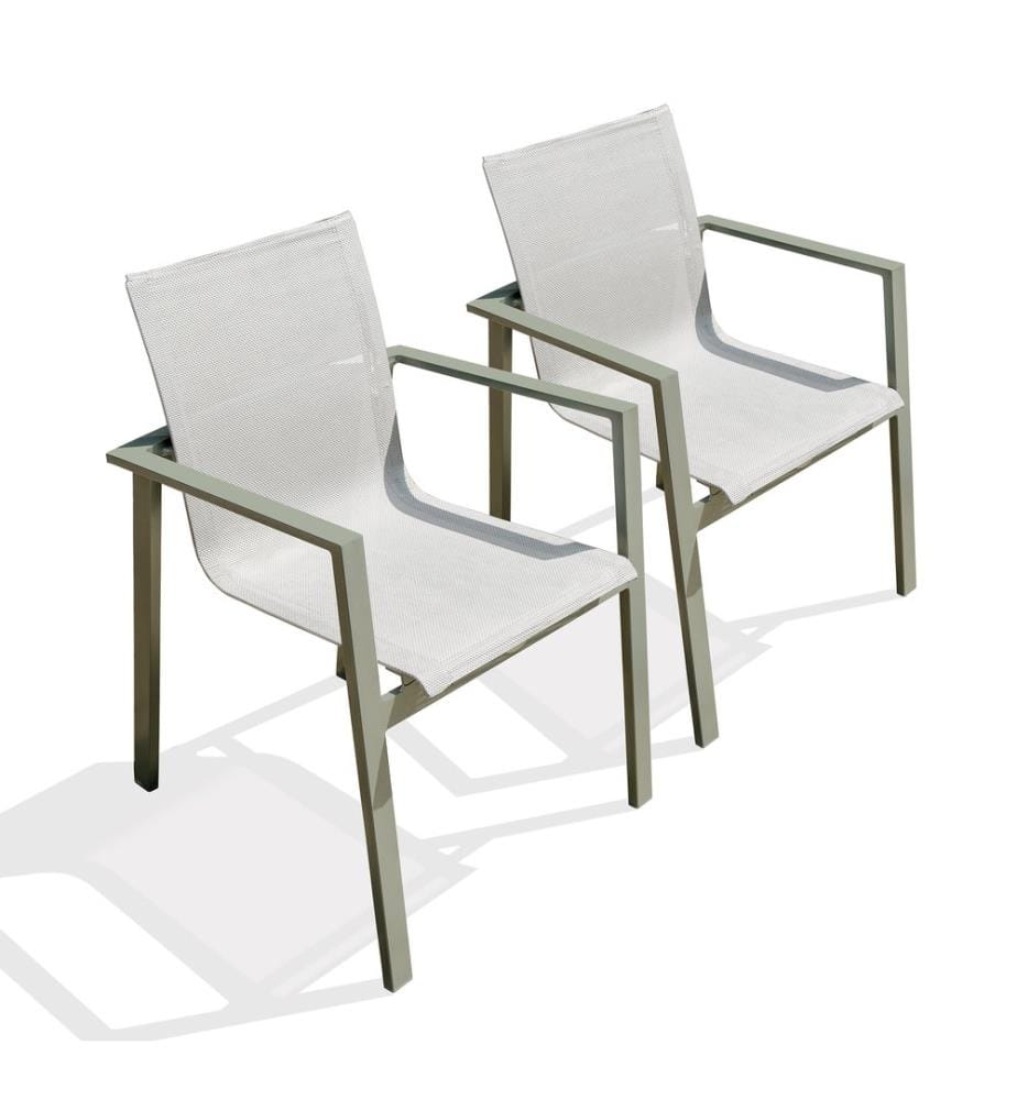 Lot de 2 fauteuils de jardin Miami - Kaki