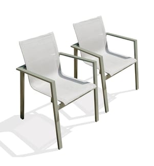 Lot de 2 fauteuils de jardin Miami - Kaki