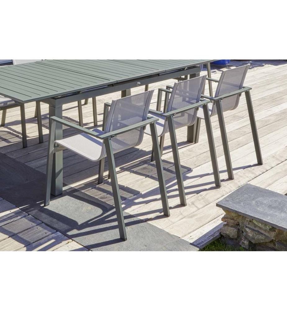 Lot de 2 fauteuils de jardin Miami - Kaki
