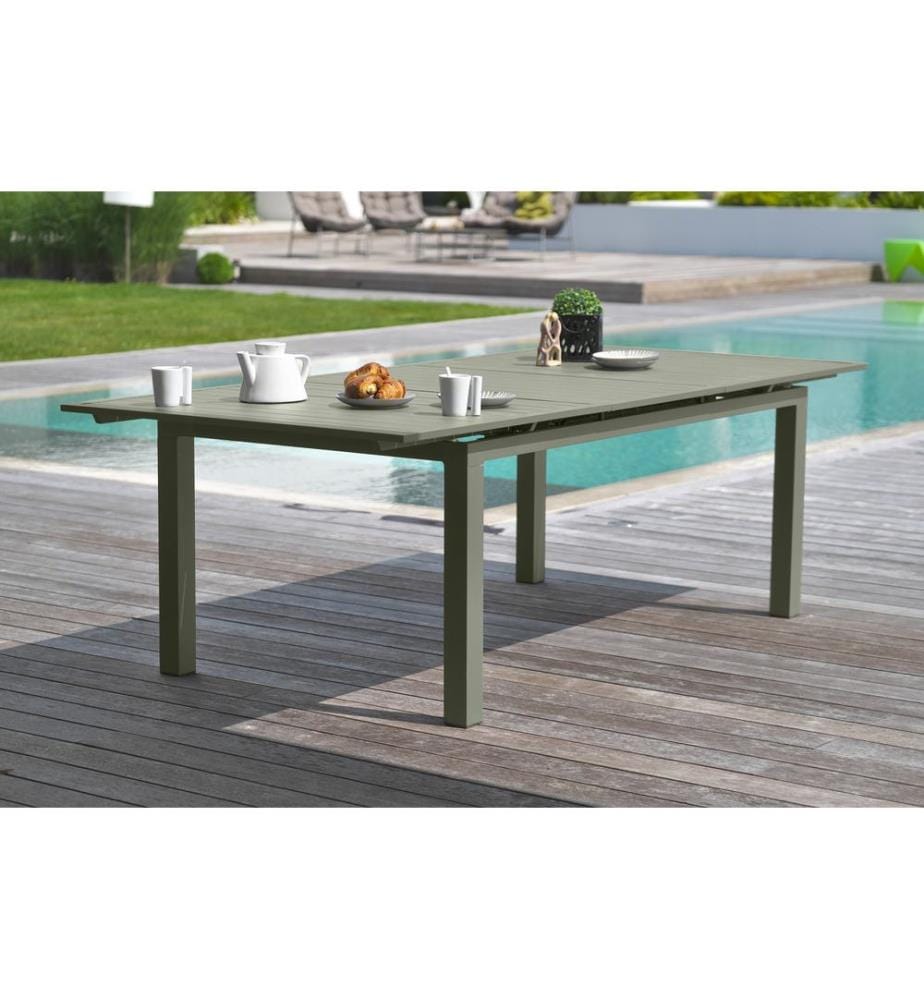 Ensemble repas de jardin Miami 8 places - Kaki