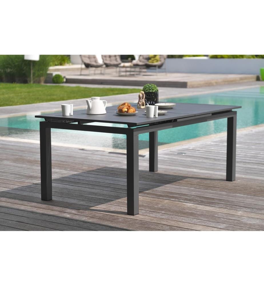 Table de jardin Miami extensible - Gris anthracite
