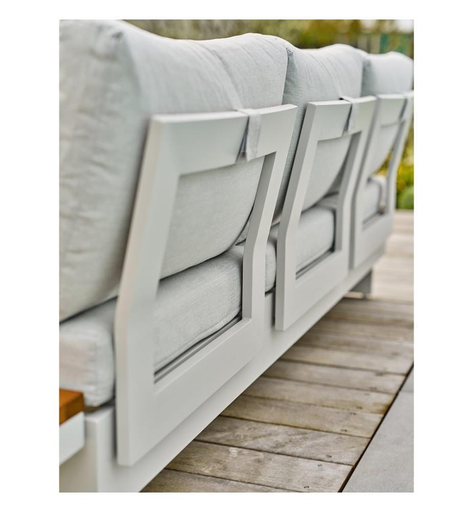 Salon de jardin d'angle Minera 6 places - Gris