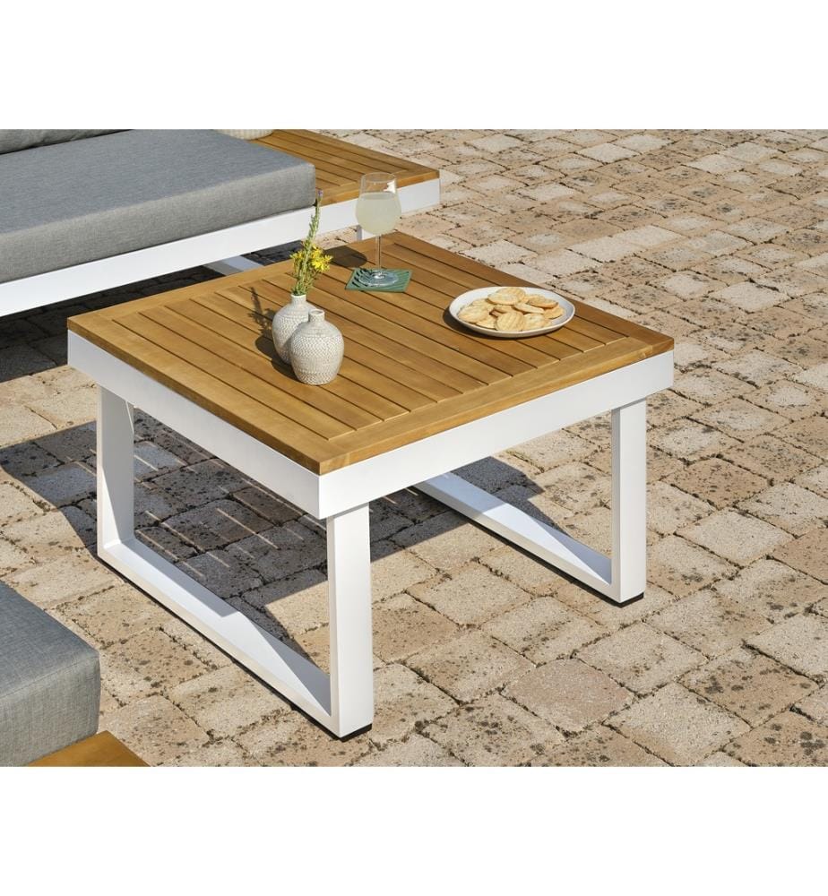Salon de jardin Miyako 5 places - Blanc