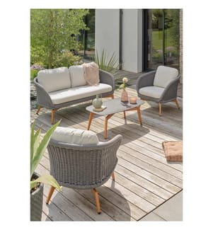 Salon bas de jardin Mynta 5 places - Gris
