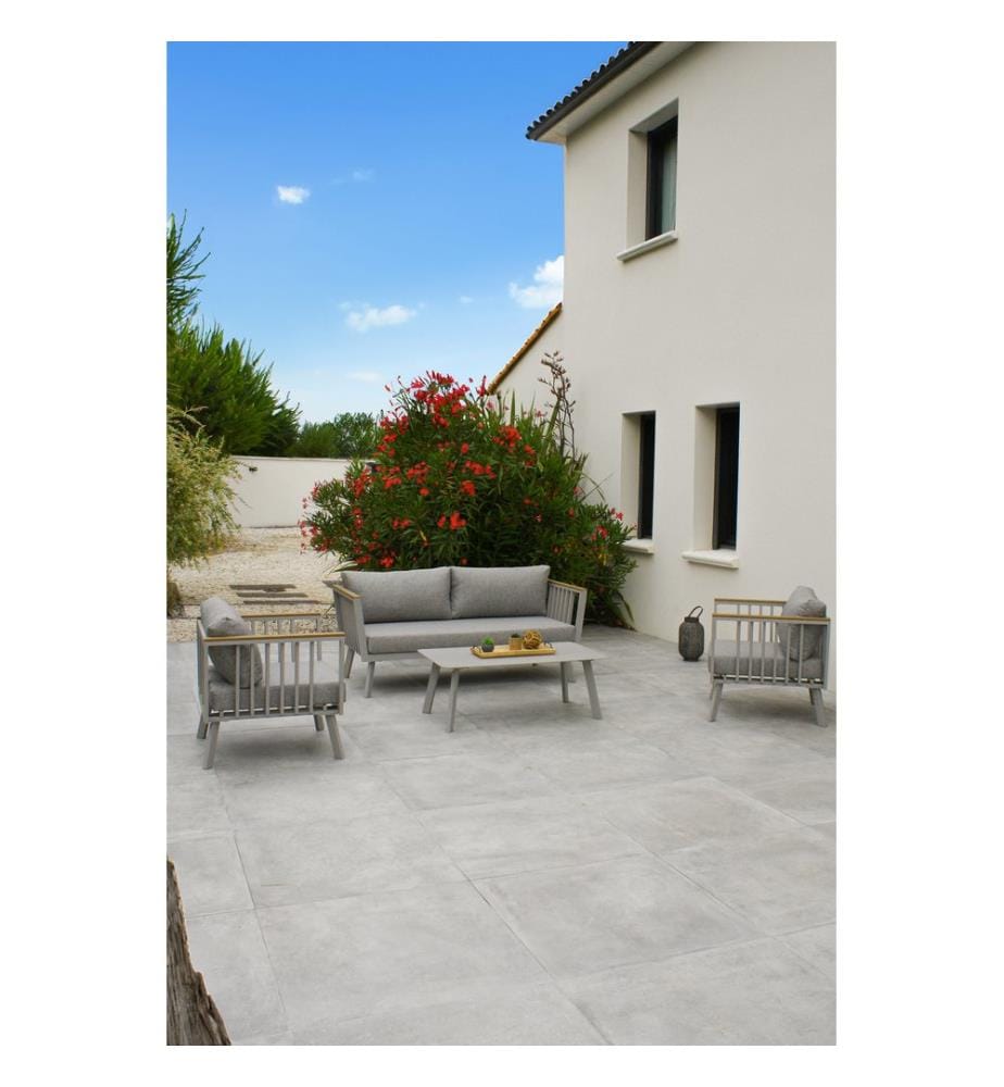 Salon bas de jardin Napoli 5 places - Gris