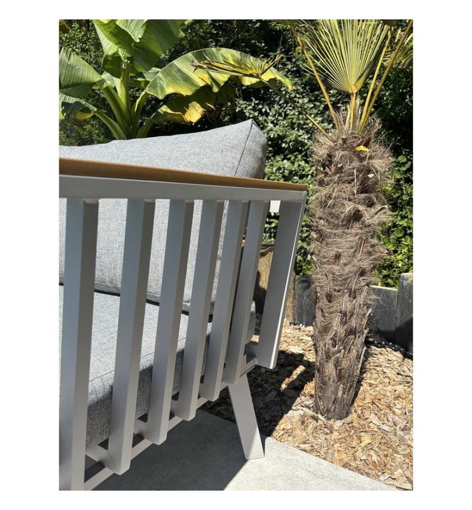 Salon bas de jardin Napoli 5 places - Gris