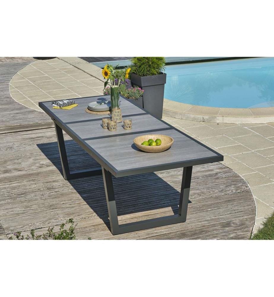 Table de jardin Olhos extensible - Gris anthracite