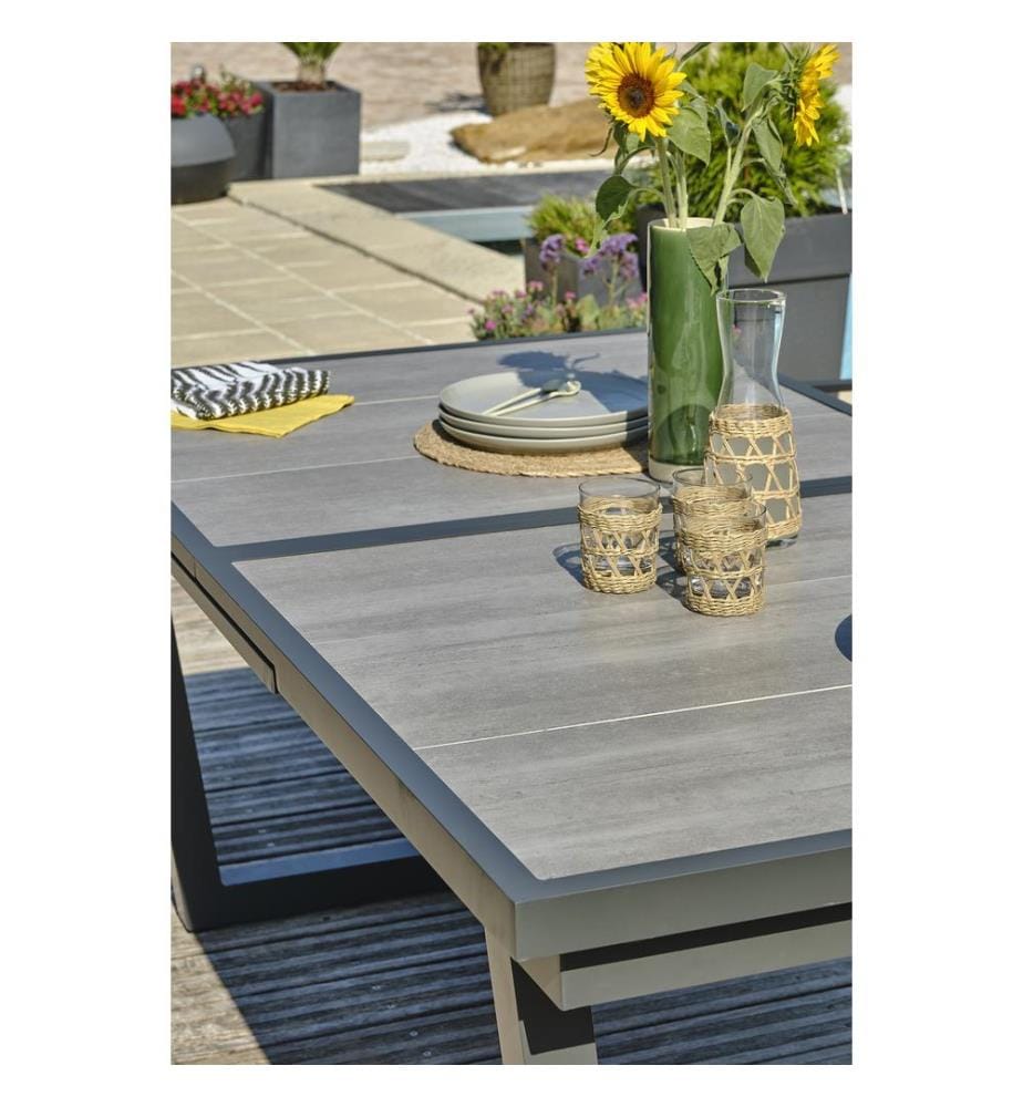 Table de jardin Olhos extensible - Gris anthracite