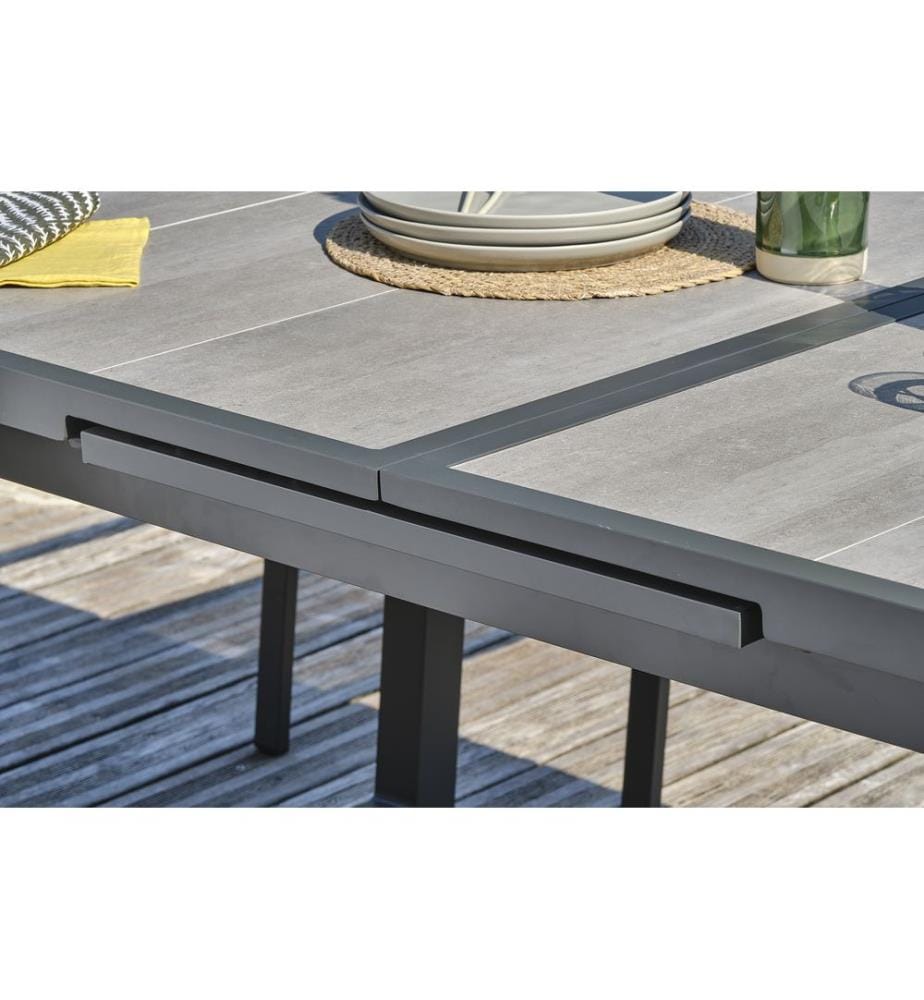 Table de jardin Olhos extensible - Gris anthracite