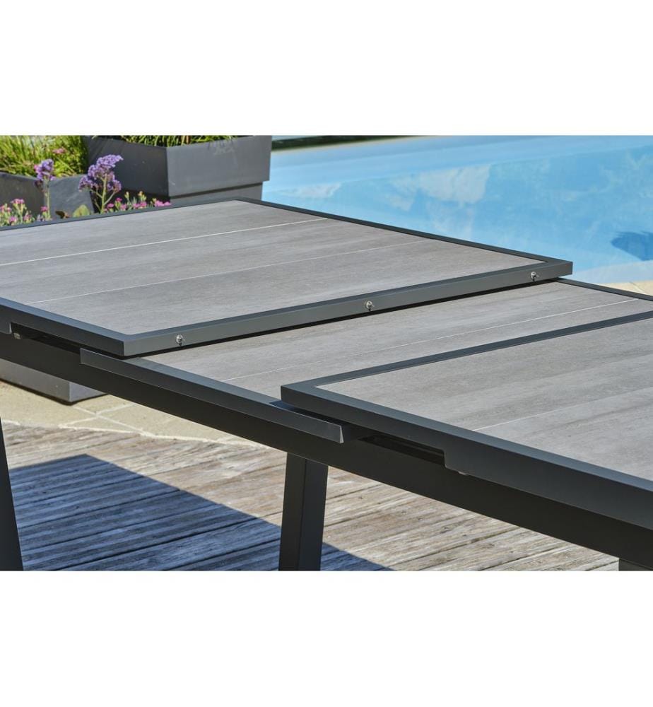 Table de jardin Olhos extensible - Gris anthracite