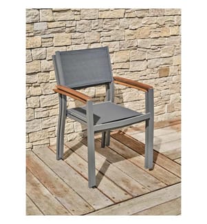Lot de 2 fauteuils de jardin Orsino - Gris anthracite