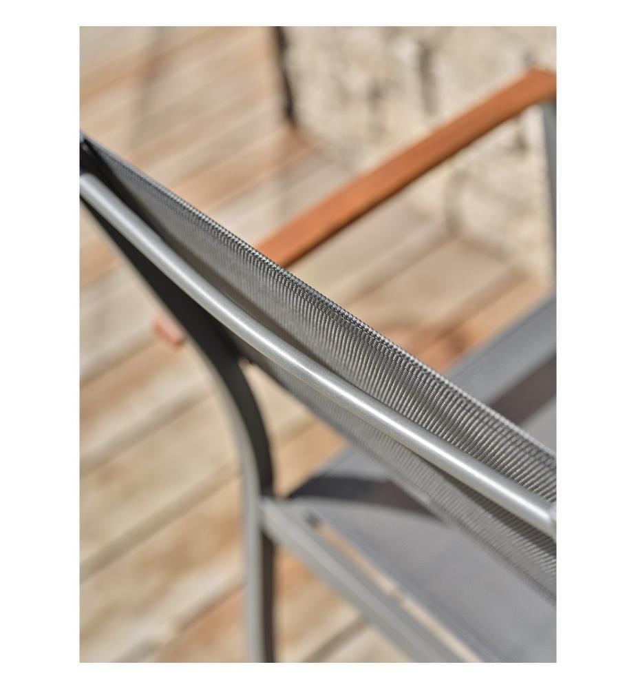 Lot de 2 fauteuils de jardin Orsino - Gris anthracite