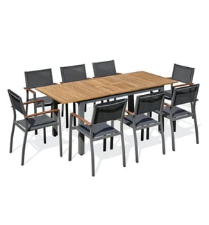 Ensemble repas de jardin Orsino 8 places - Gris anthracite