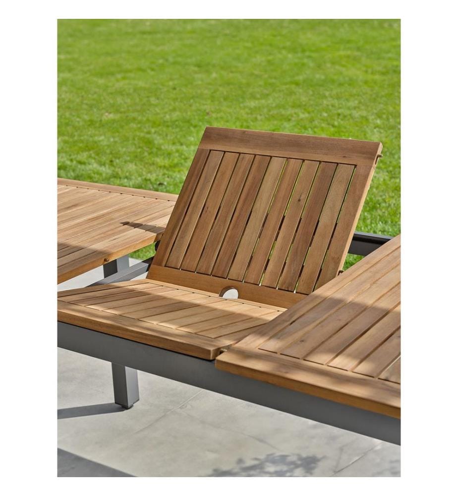Ensemble repas de jardin Orsino 8 places - Gris anthracite