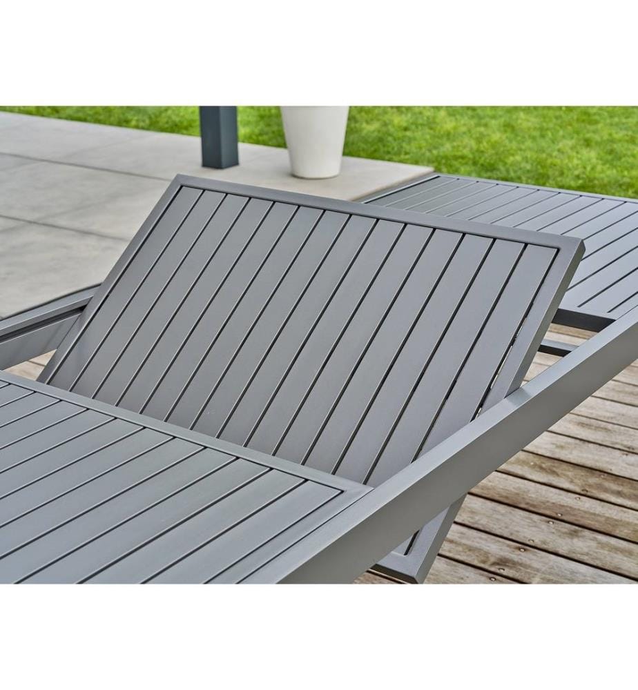 Table de jardin Orsino extensible - Gris anthracite