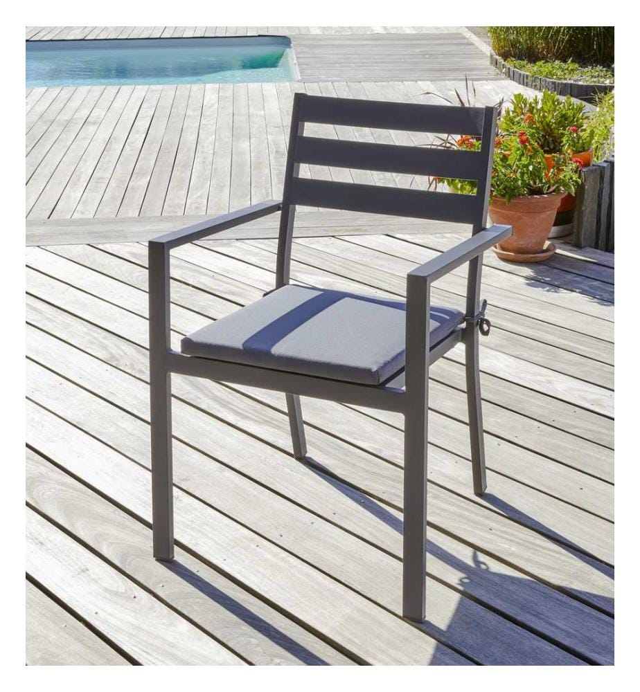 Fauteuil de jardin Pelosa - Gris anthracite