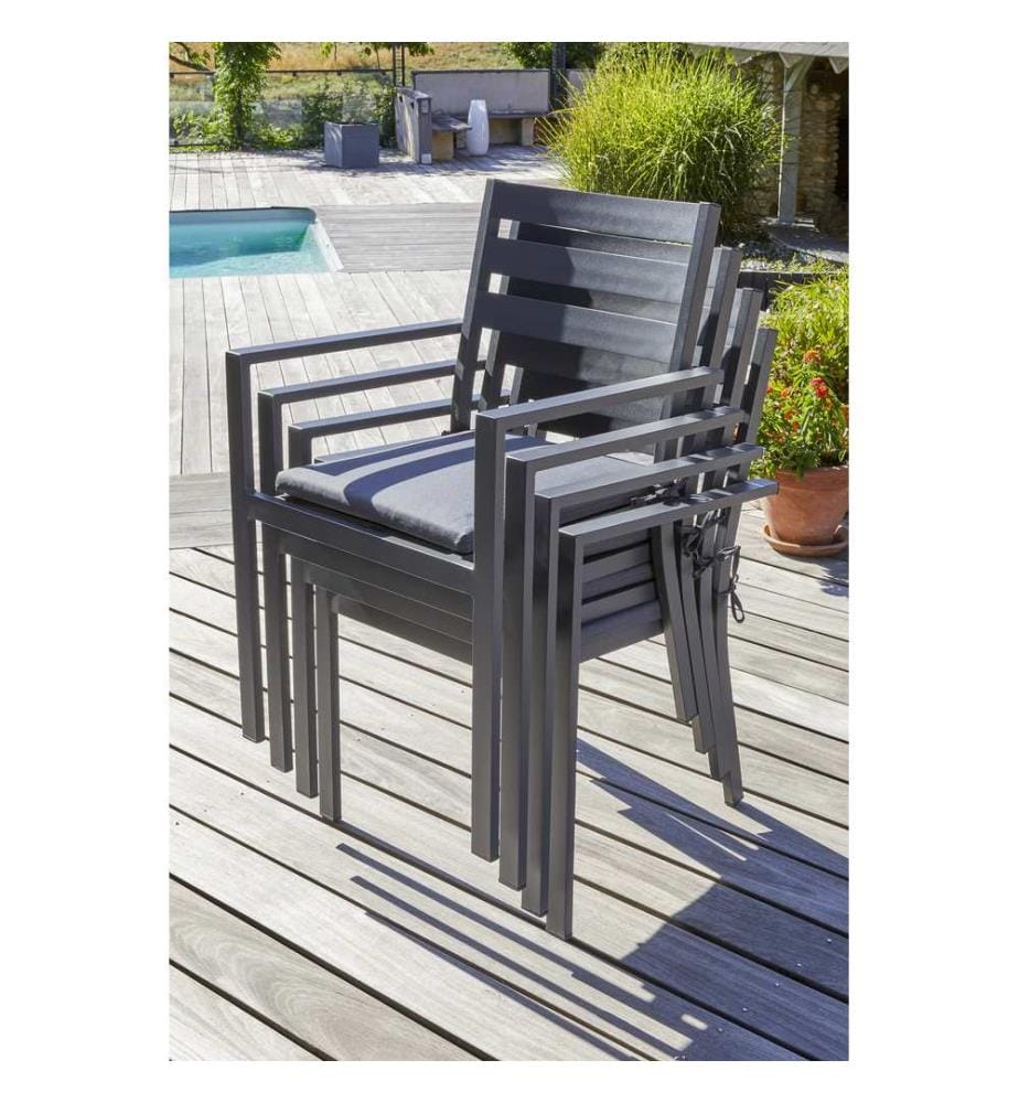 Fauteuil de jardin Pelosa - Gris anthracite
