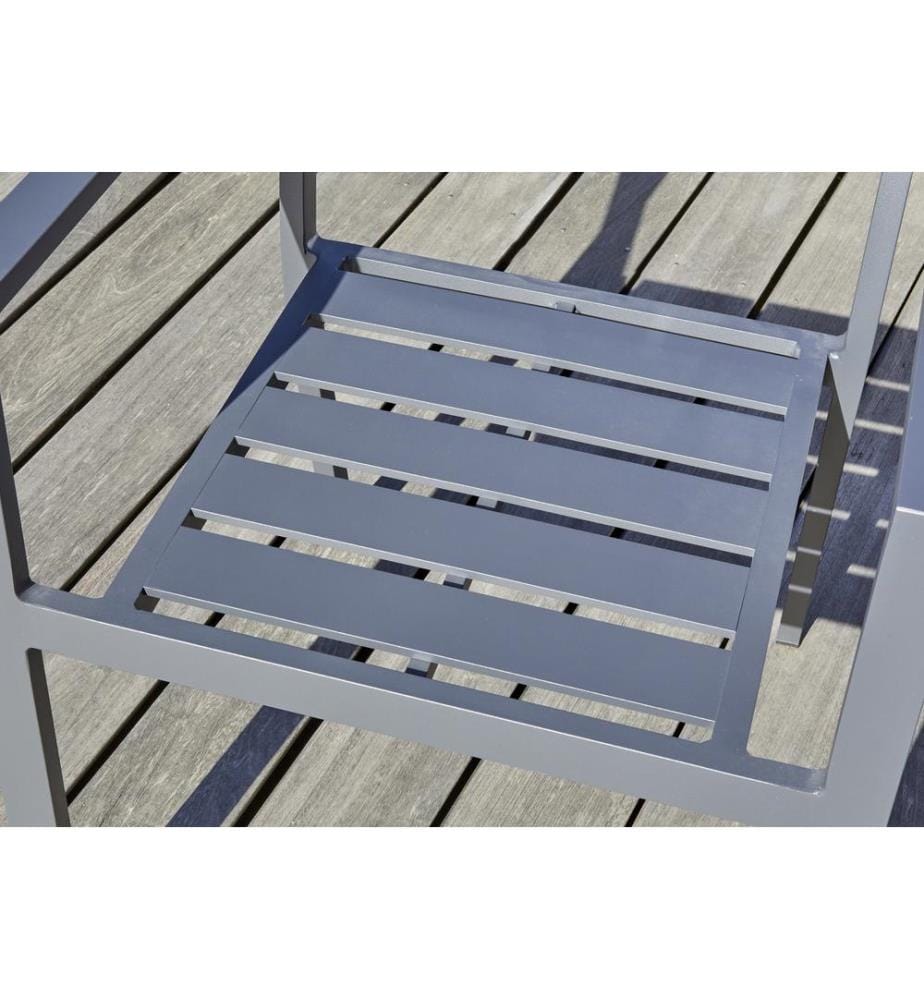 Lot de 2 fauteuils de jardin Pelosa - Gris anthracite