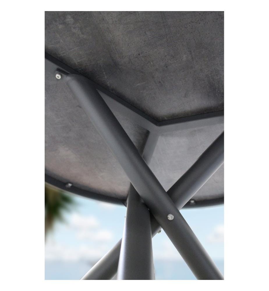 Table de jardin Pilat ronde - Gris anthracite