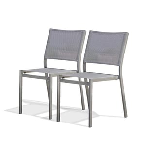 Lot de 2 chaises de jardin Stockholm - Gris anthracite