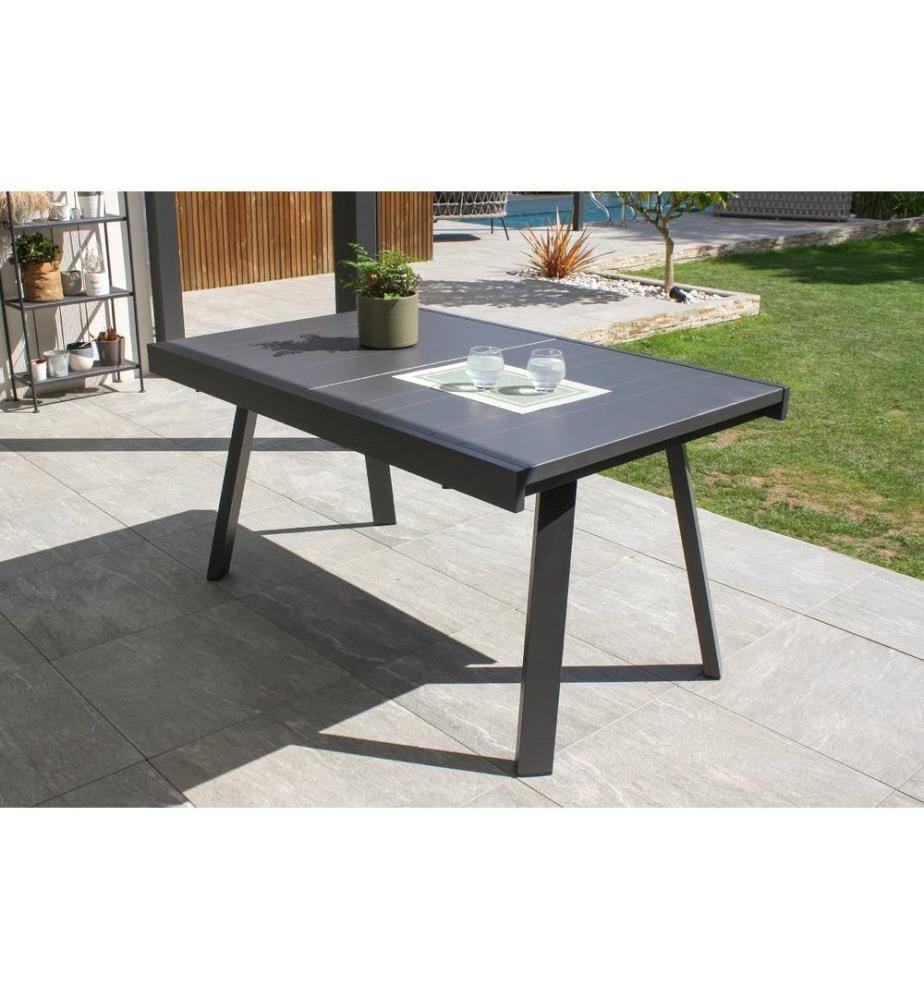 Table de jardin Stockholm extensible - Gris anthracite
