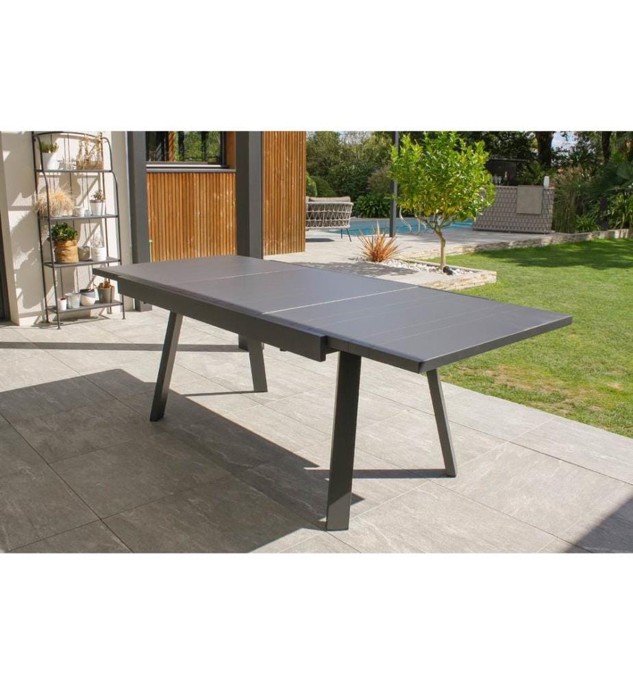 Table de jardin Stockholm extensible - Gris anthracite