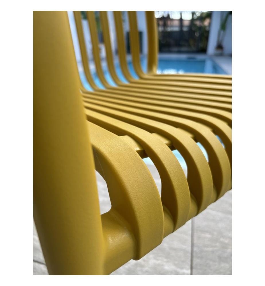 Lot de 2 fauteuils de jardin Tiago - Moutarde