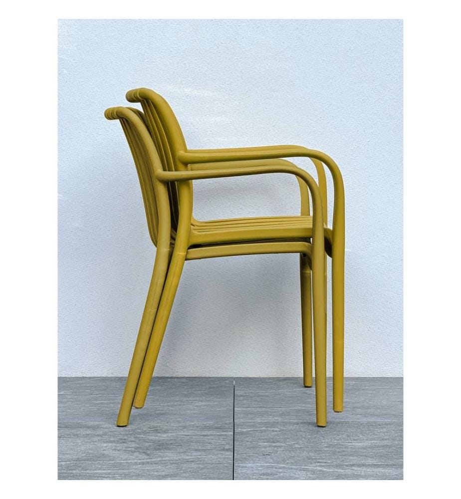 Lot de 2 fauteuils de jardin Tiago - Moutarde