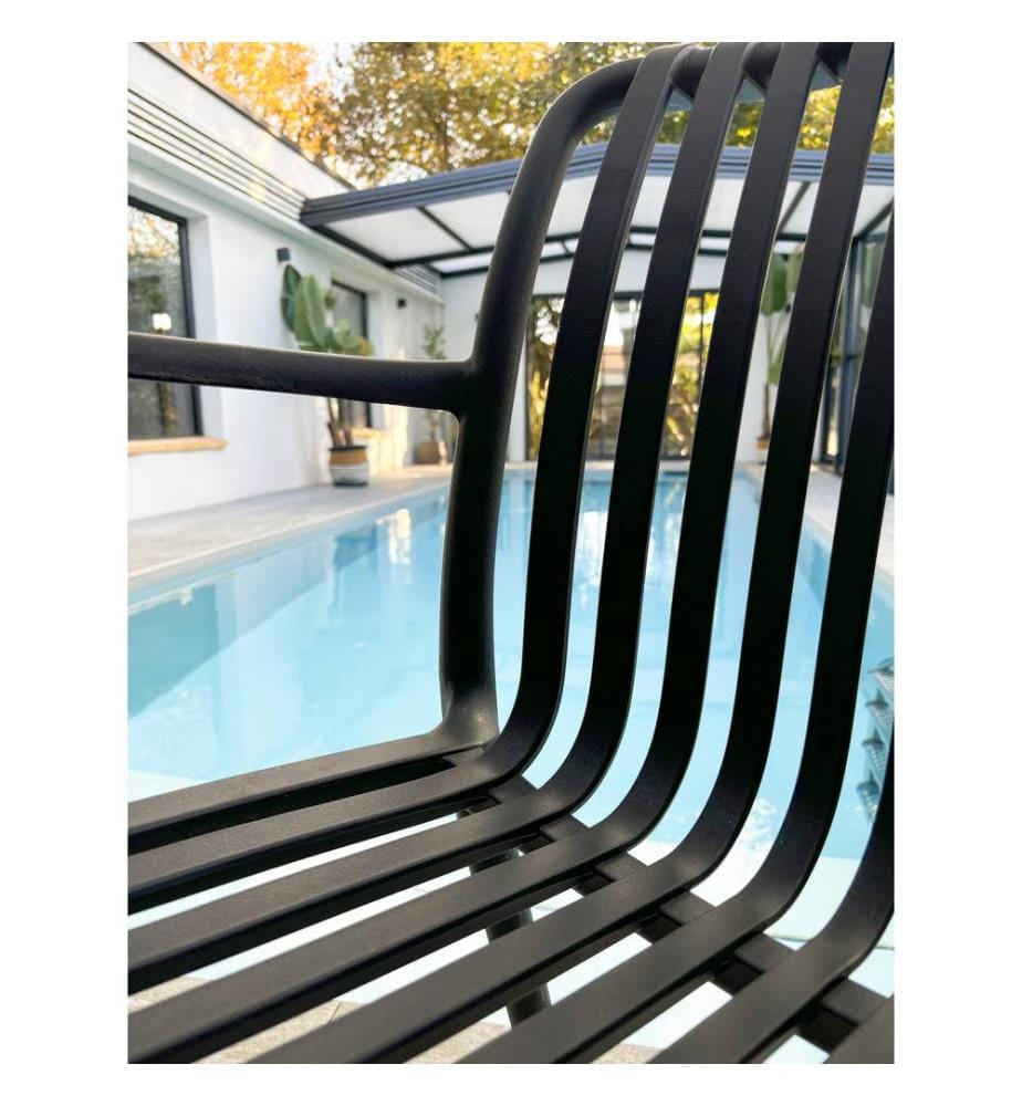 Lot de 2 fauteuils de jardin Tiago - Noir