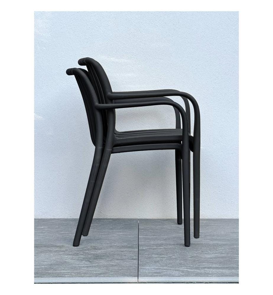 Lot de 2 fauteuils de jardin Tiago - Noir