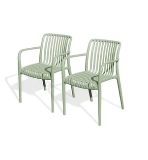 Lot de 2 fauteuils de jardin Tiago - Olive