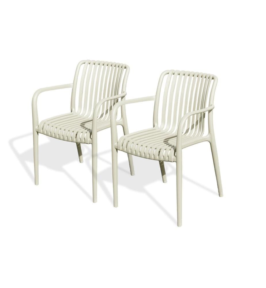 Lot de 2 fauteuils de jardin Tiago - Sable
