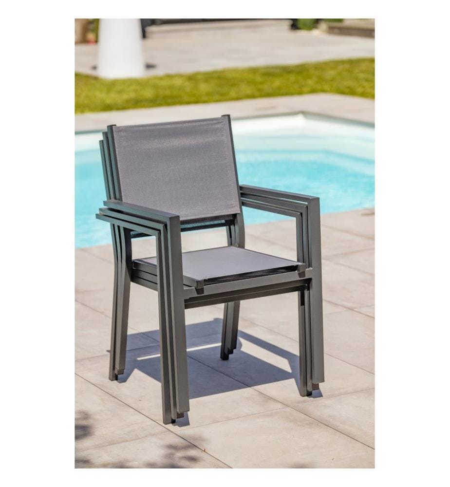 Tolède Garden Armchair - Anthracite Gray