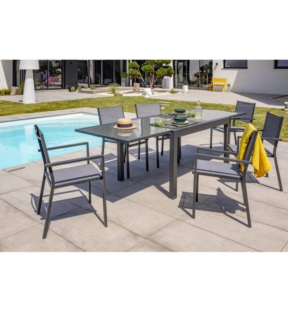Tolède Garden Armchair - Anthracite Gray