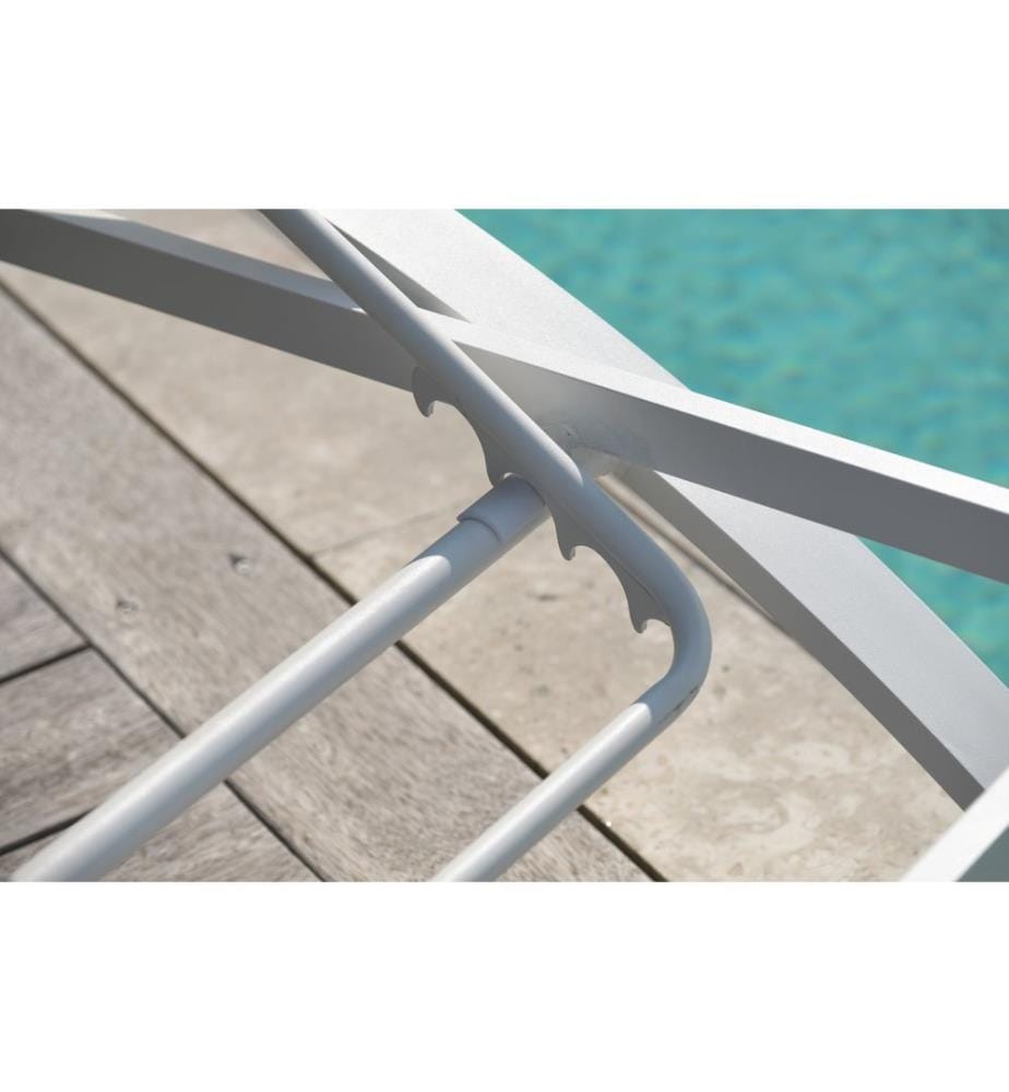 Lot de 2 bains de soleil Barcelona - Blanc