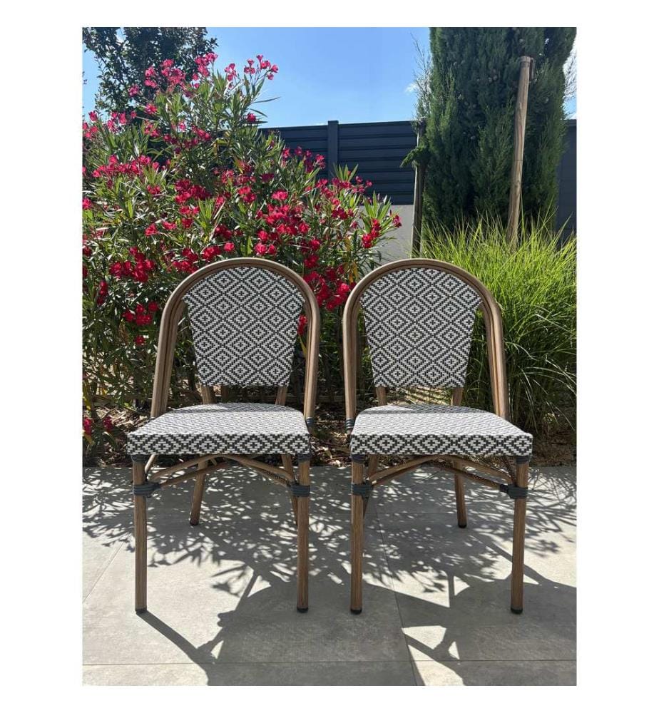 2er-Set Bistro-Gartensessel – Blau