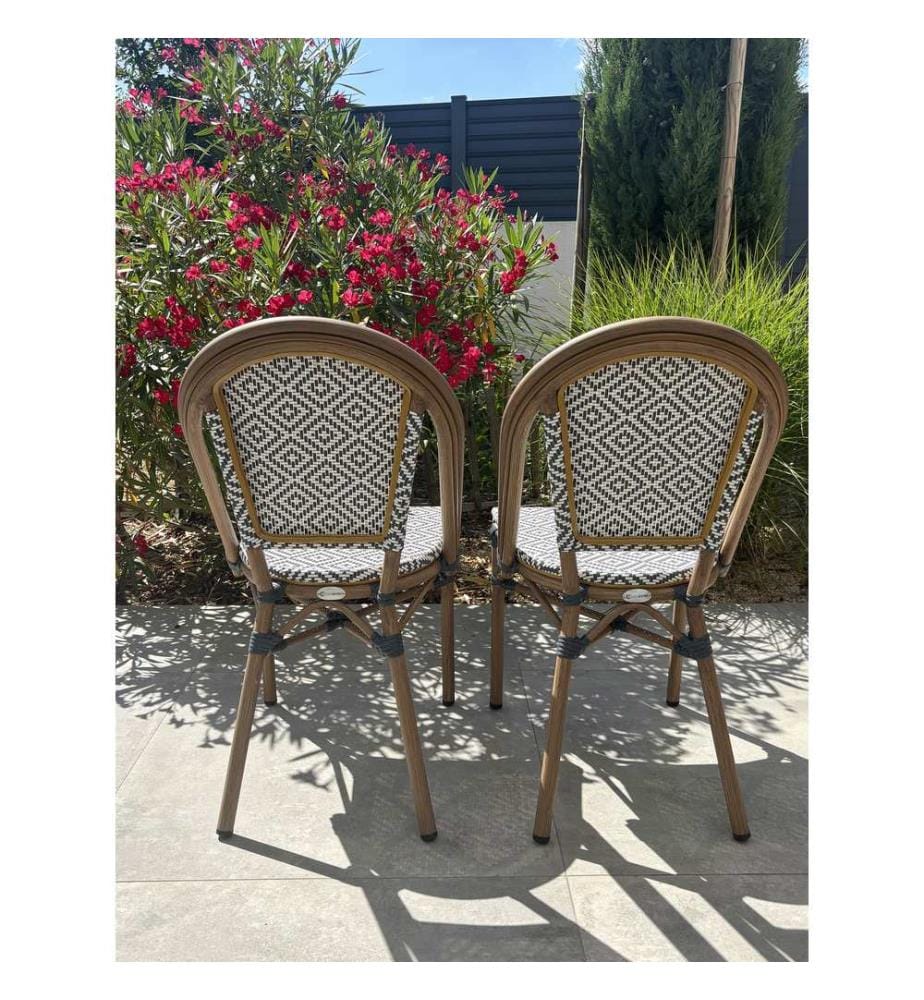2er-Set Bistro-Gartensessel – Blau