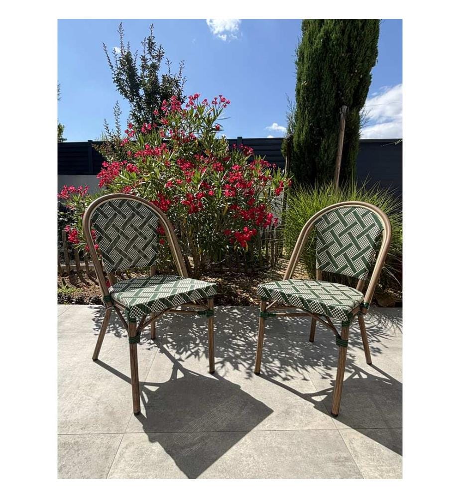 Set di 2 poltrone da giardino Bistro - Verde